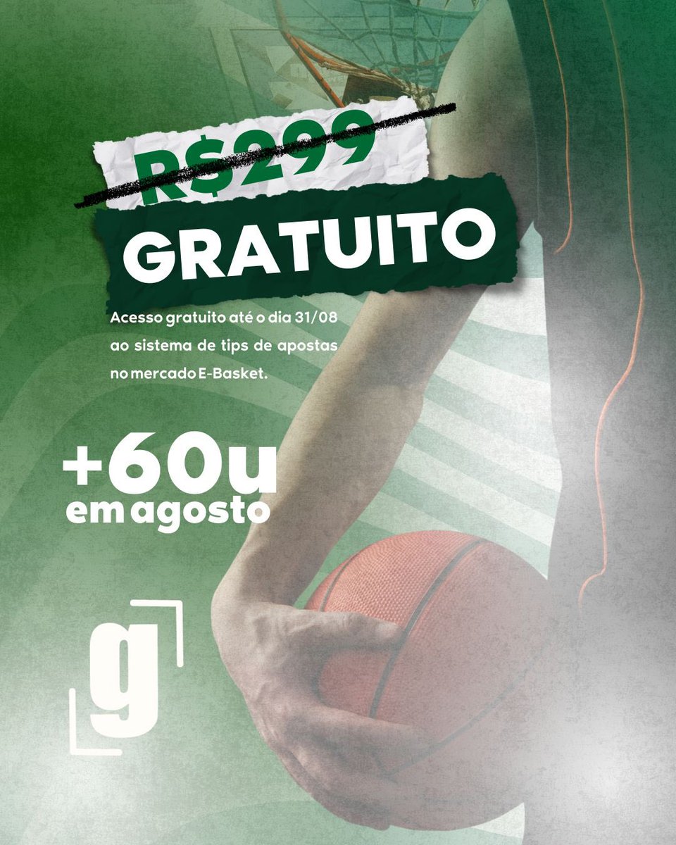 ControlAltGreen's tweet image. Agosto é nosso último mês de testes e já estamos com +60 unidades de lucro (7.12% ROI) e os últimos 12 dias de agosto serão GRATUITOS, basta acessar o link que vou deixar nos comentários e entrar em nosso grupo! 🎮🏀

Em 1º de Setembro vamos lançar o grupo exclusivo e limitado,…