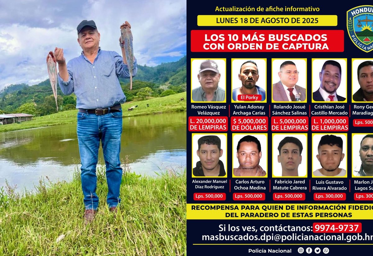 PortilloAx9141's tweet photo. Abunda y Sobra el Dinero en Honduras!! Sube a L20 Millones el Precio de la Cabeza de Romeo Vasquez!

Enterate con mas Detalles en Este Video: 👇🏻👇🏻👇🏻👇🏻👇🏻
https://t.co/Rs5ykSAvwt

#romeovasquez #noticias #política #honduras https://t.co/WvByA6I7jU