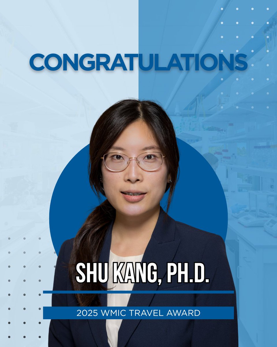 Congratulations to Shu Kang, Ph.D., Postdoctoral Student under the instruction of Assistant Professor Raiyan Zaman, Ph.D., who was chosen to receive a Student Travel Stipend to attend the <a href="/WMISWMIC/">WMIS WMIC</a> in Anchorage, Alaska from September 29 – October 30 for her submitted abstract.