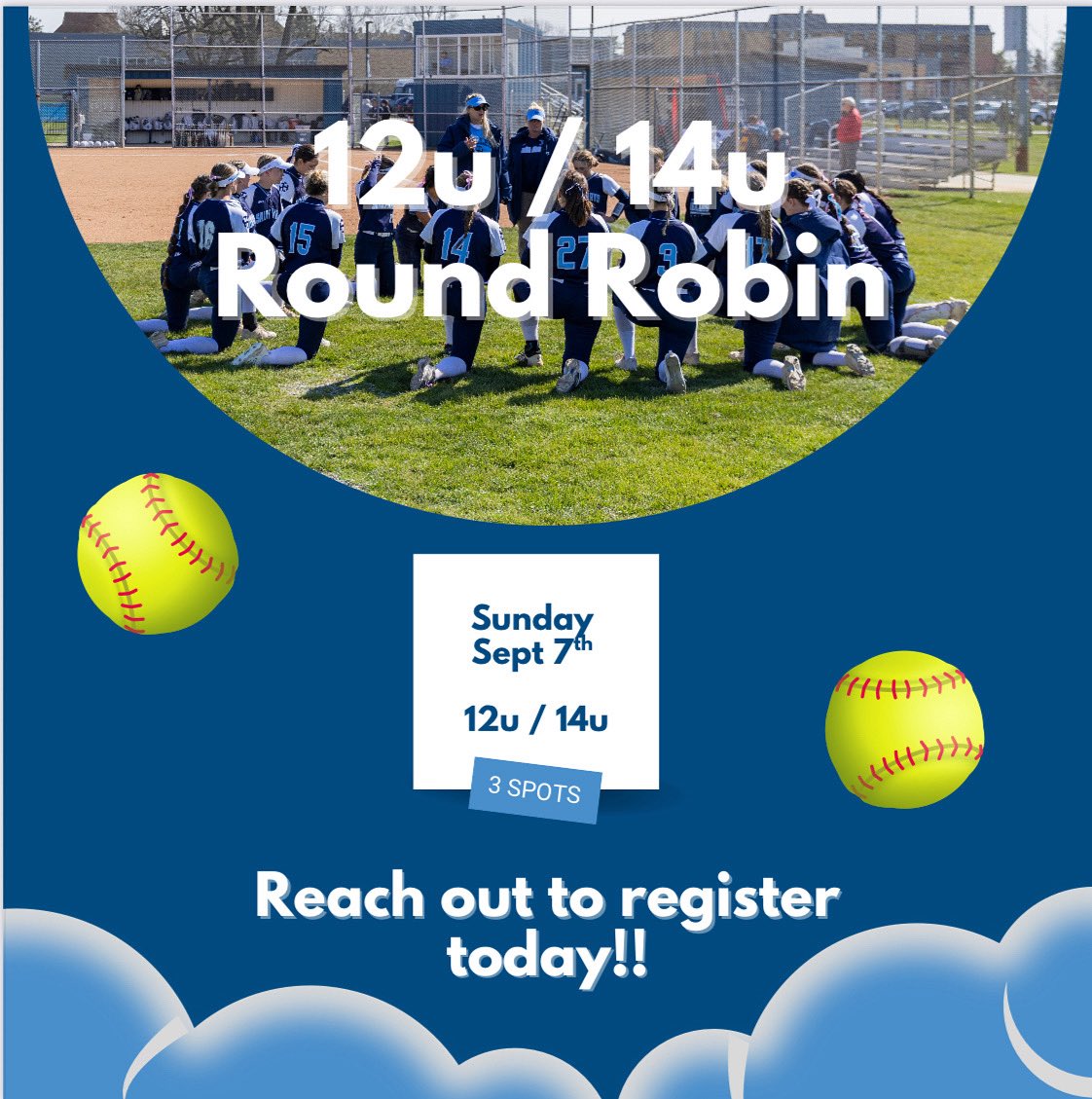 Round Robin update: 16u / 18u dates ARE ALL FULL!! Looking for a couple more 12u / 14u teams to share the Belle experience!! If you’re free Sept 7th, come down to The Bend to see why being a Belle is the best!! #BelleYeah #Team2 🥎🥎🥎