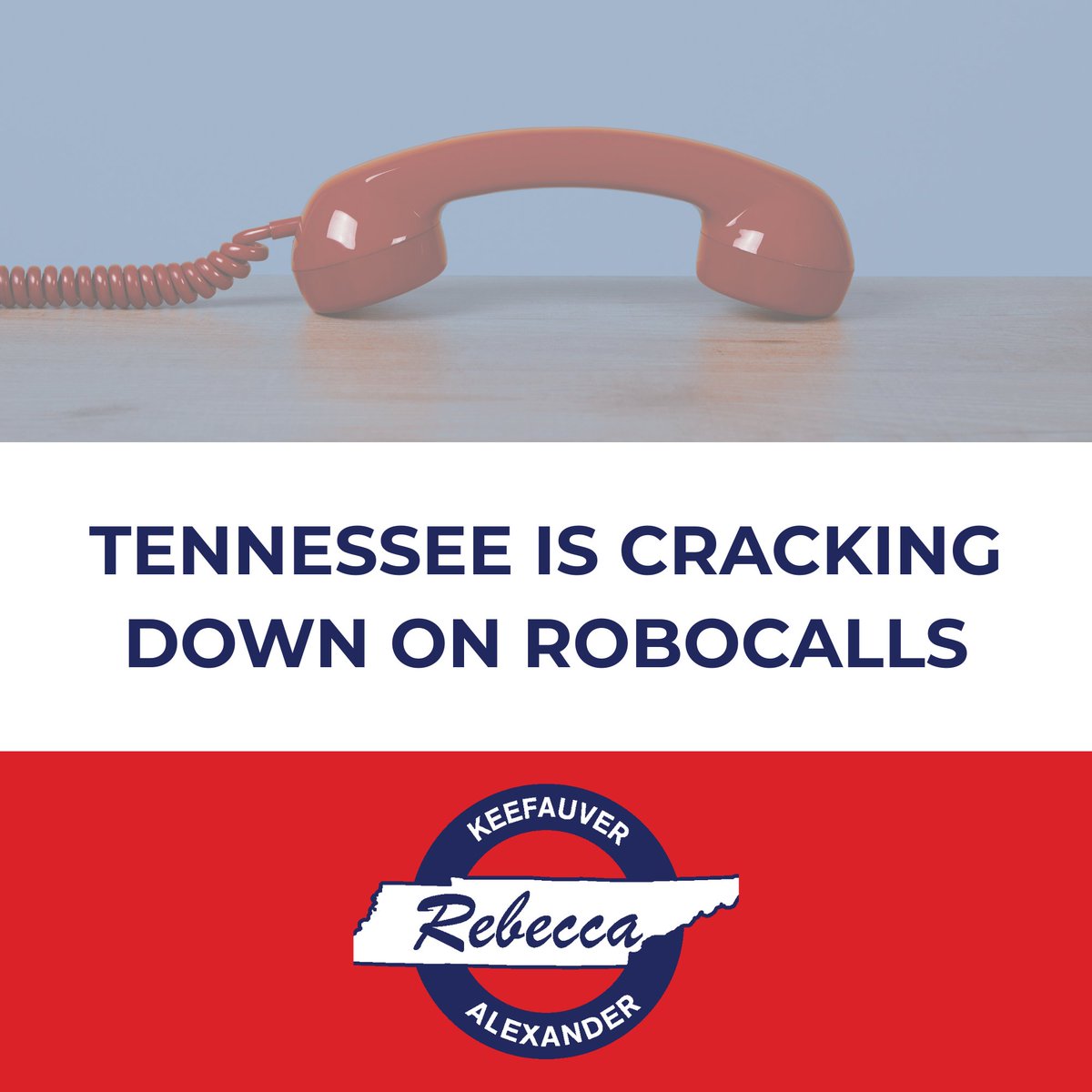 Representative Rebecca Alexander (@repalexander7) on Twitter photo You should be able to answer the phone without wondering if it’s just another scam call. The harassment of robocalls needs to end, and that is what <a href="/AGTennessee/">TN Attorney General</a> is working toward with his recent launch of Operation Robocall Roundup. You should be able to answer the phone without wondering if it’s just another scam call. The harassment of robocalls needs to end, and that is what <a href="/AGTennessee/">TN Attorney General</a> is working toward with his recent launch of Operation Robocall Roundup.