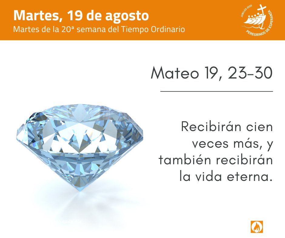 💎 Reflexiona sobre tus prioridades y sobre cómo vivir una vida de simplicidad y generosidad sin apegos. Ora para que Dios te ayude a poner la confianza solo en su amor y providencia (Jesús S. Adalid).

#EvangelioDelDía #EvangelioDeHoy #PalabrayVida