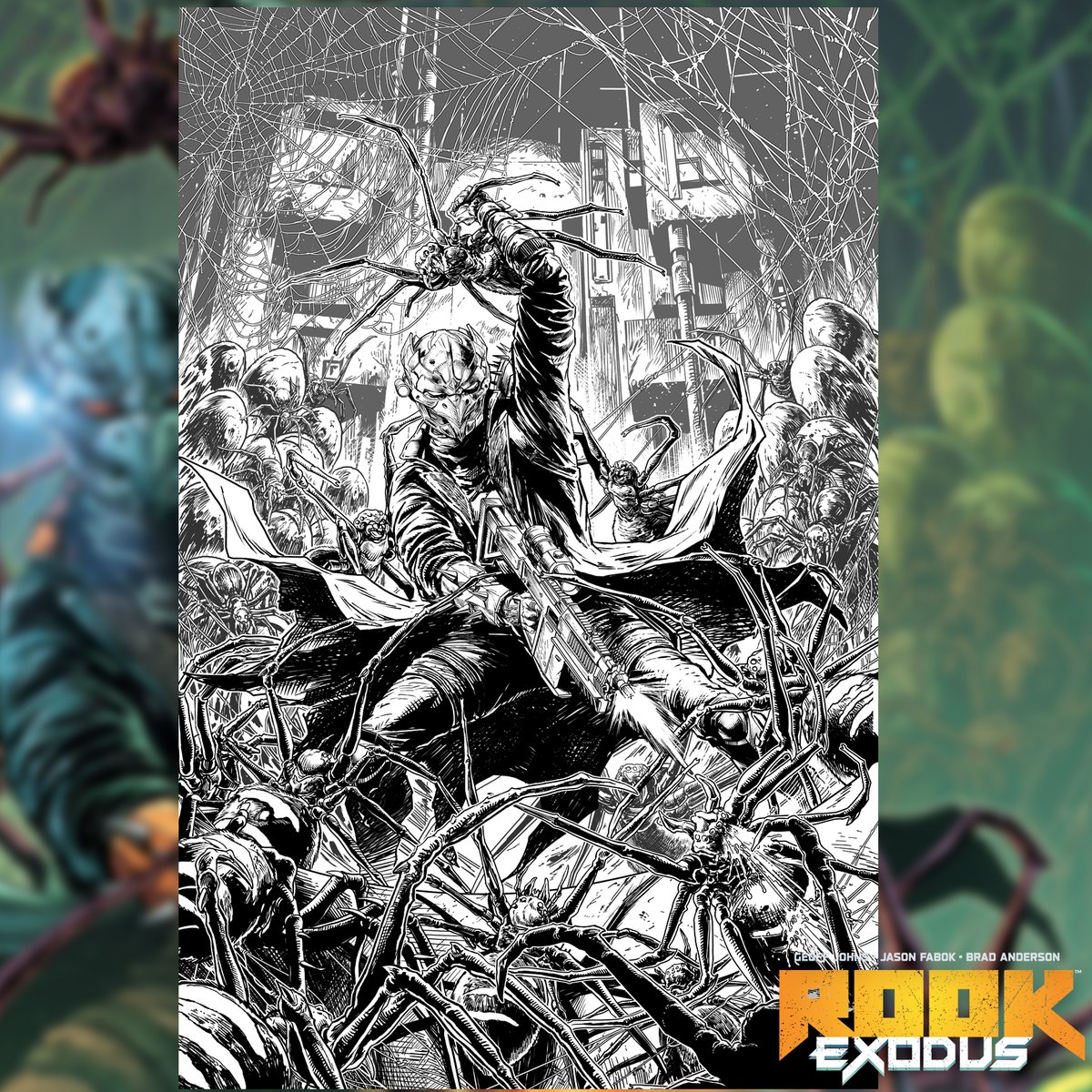 Rook: Exodus Issue 8 cover by myself and <a href="/bdanderson13/">Brad Anderson</a> !  Rook and the team face the evil swarms of the Spider Warden known as Arachnid!  Lots of spiders in this one!  November! <a href="/GhostMachinePro/">Ghost Machine</a> <a href="/ImageComics/">Image Comics</a>