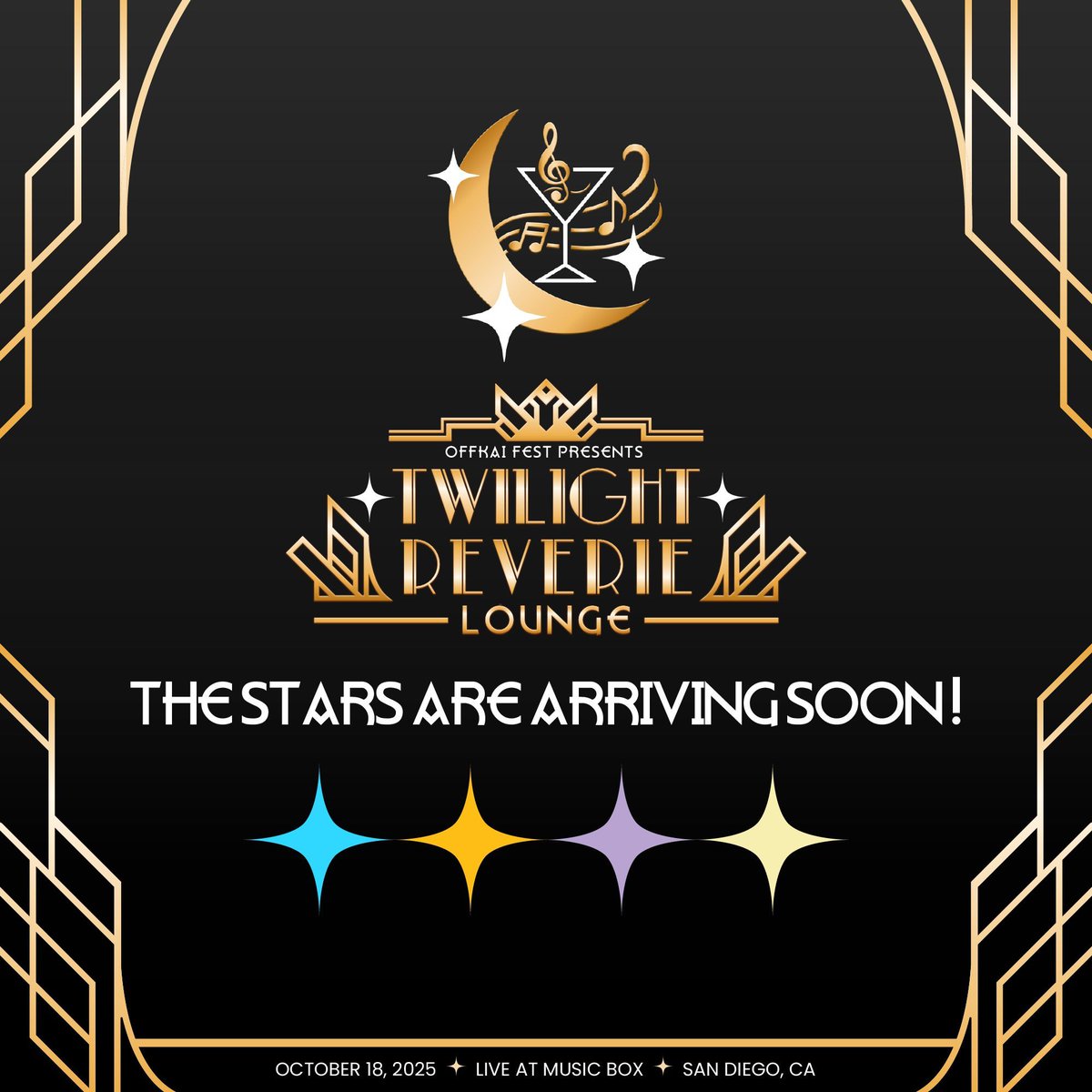 The stars align for this one special night! 🌙✨

Twilight Reverie Lounge is prepared to have some stellar performances! Do you recognize who they might be?

#OffKaiFest2025 is LIVE at Music Box in San Diego, CA on Oct. 18th.