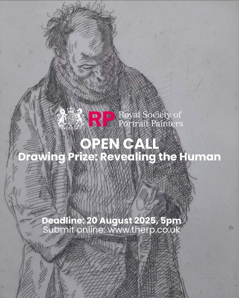 LAST FEW DAYS to submit your portrait drawings to our RP Drawing Prize!

This prize is open to artists of all levels, working in any drawing style.

Deadline: Wed 20 Aug 2025, 5pm 
therp.co.uk