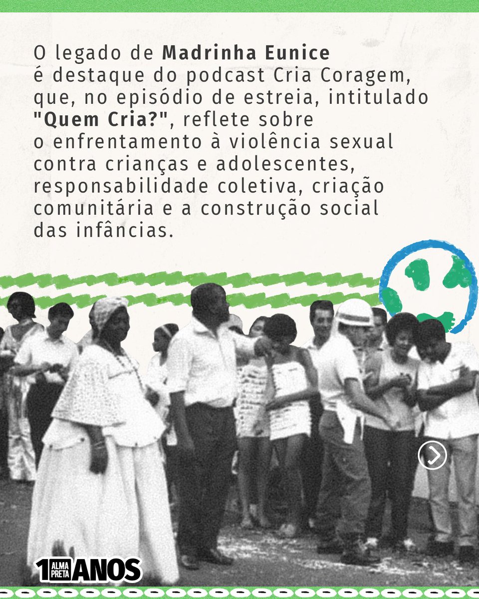 Alma_Preta's tweet image. Mais do que matriarca do samba, Madrinha Eunice transformou seu quintal, no centro de São Paulo, em espaço de cuidado e pertencimento para mais de 40 crianças.