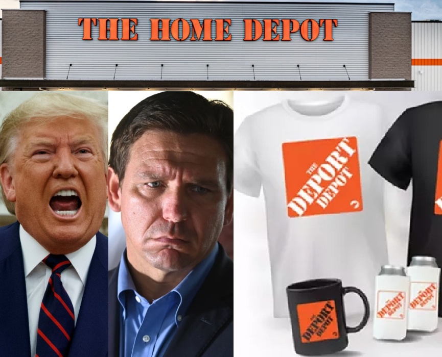 BREAKING: Home Depot humiliates MAGA world by forcing Florida Republicans to stop exploiting their branding to sell fascist merchandise for "The Deport Depot," a state prison that's being used to detain migrants.

This is a major black eye for right-wingers...

Governor Ron