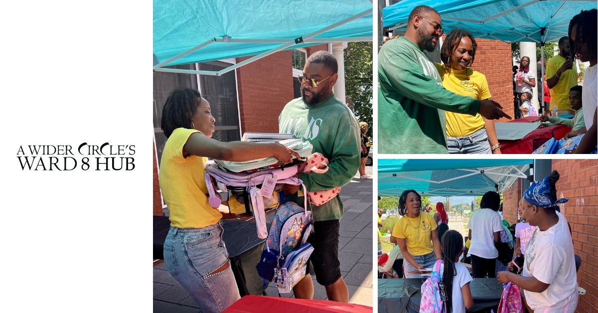 A Wider Circle (@awidercircle) on Twitter photo On Aug 9, Andria Swanson and Swanson Family Academy gave out 60 backpacks at a back-to-school event in Ward 8. With an <a href="/awidercircle/">A Wider Circle</a> microgrant + support from local businesses, the Academy is helping kids start strong and families feel supported. On Aug 9, Andria Swanson and Swanson Family Academy gave out 60 backpacks at a back-to-school event in Ward 8. With an <a href="/awidercircle/">A Wider Circle</a> microgrant + support from local businesses, the Academy is helping kids start strong and families feel supported.