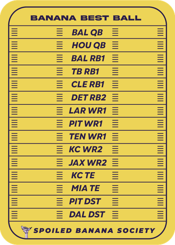 Chanimal 🍌 $FAME $APE 🦍 (@jaysoncrypto) on Twitter photo Thank you <a href="/BorisVagner/">BorisVagner.eth 🍌</a> for a <a href="/SBSFantasy/">Spoiled Banana Society 🏈🍌</a> free draft. I have not drafted in NFL in 2-3 years due to the Degen Web3 ways of managing a Fantasy Football Team of players being hurt etc . The way that Spoiled Banana Society is base on positions so as long there is a WR1 or QB you Thank you <a href="/BorisVagner/">BorisVagner.eth 🍌</a> for a <a href="/SBSFantasy/">Spoiled Banana Society 🏈🍌</a> free draft. I have not drafted in NFL in 2-3 years due to the Degen Web3 ways of managing a Fantasy Football Team of players being hurt etc . The way that Spoiled Banana Society is base on positions so as long there is a WR1 or QB you