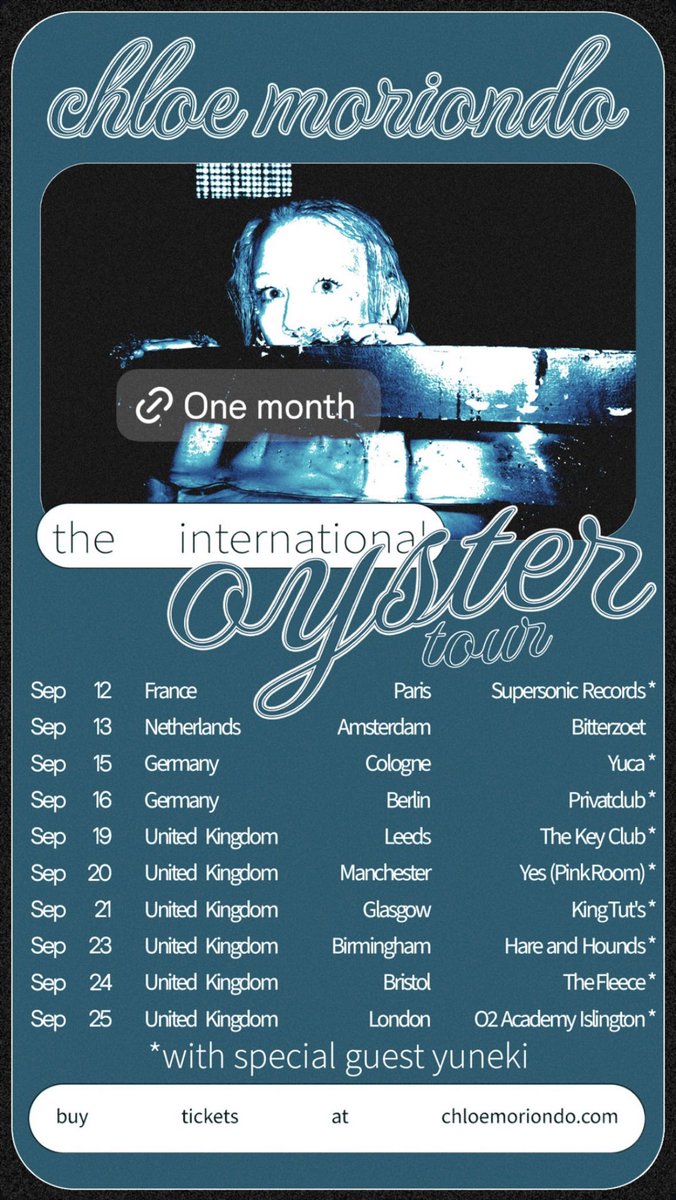 ☆ chloe moriondo posted on their instagram story : @/chloemoriondo on ig

the link: chloemoriondo.com/pages/tour