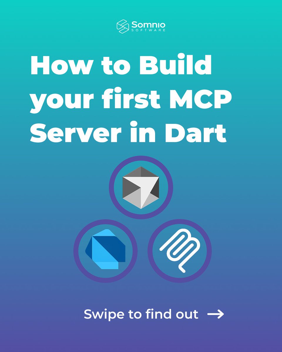 somnio_software's tweet image. AI gets smarter when it connects with real tools. With MCP (the “USB-C for AI tools”), you can unlock new features &amp;amp; seamless integrations. 

Check the full tutorial on building your first MCP server in Dart written by our CTO @papa_gianfranco 👉 somniosoftware.com/blog/how-to-bu…