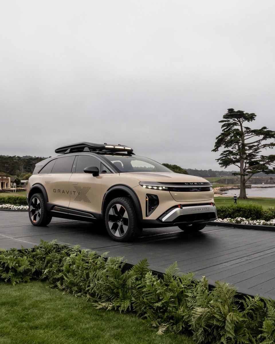 Straight from the stage at Monterey Car Week — the Lucid Gravity X concept vehicle.