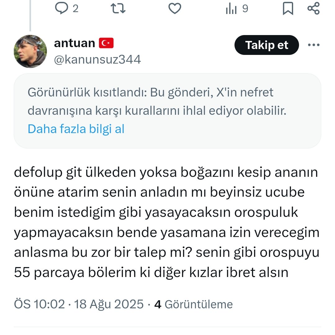 engin36709's tweet photo. @kanunsuz344 Lan orospudan dogma it dölü sen gel benim karsima da göstereyim ben senin o bamya sikinin parcalarini sen kimsjn bana orospu diyorsun sikilmiş gavat senin anani siktim oglum suratina tükürümeyecek kadar leş bir pisliksin https://t.co/7nwZSAXBKC