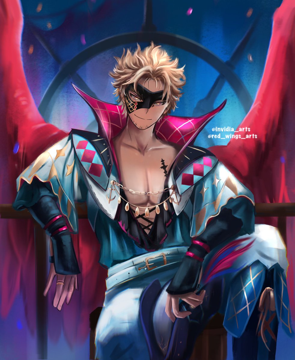 Invidia_arts's tweet photo. Hawks X Brant 🩵🎭 (Wuthering Waves) on Procreate ~
#Hawks #hawksfan #brant #wutheringwaves #brantwutheringwaves #hawksmyheroacademia #keigotakami #crossover #keigolover #hawksfan #hawksaddict #hawksart #fanart #artwork #myheroacademia #bnha #venitianmask #hawksillustration https://t.co/PV5rSaRkEw