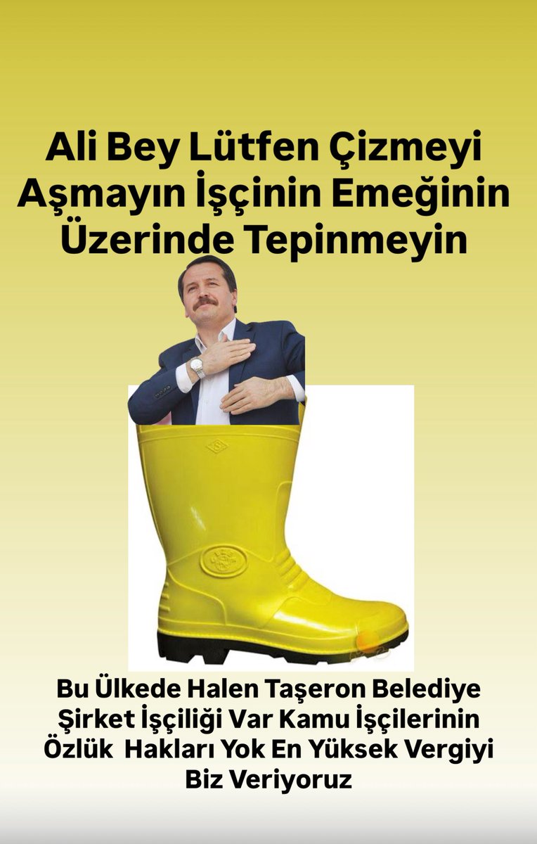 AliYalçın HaddiniAşma
İşçilerin üzerinden algı yapmayı kess artık.!

Kamuda iş barışını bozuyorsun.!