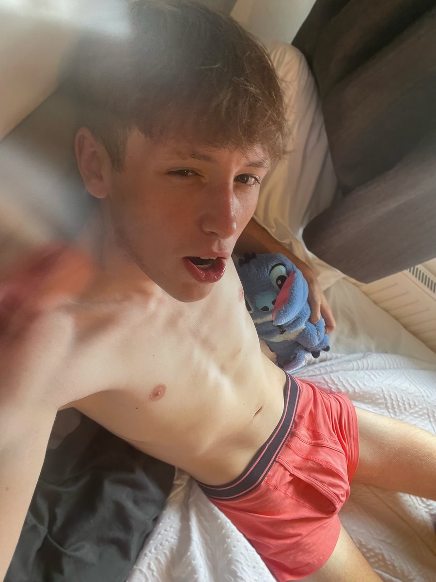 Wanna play with me while I cuddle my teddy? 😈🧸