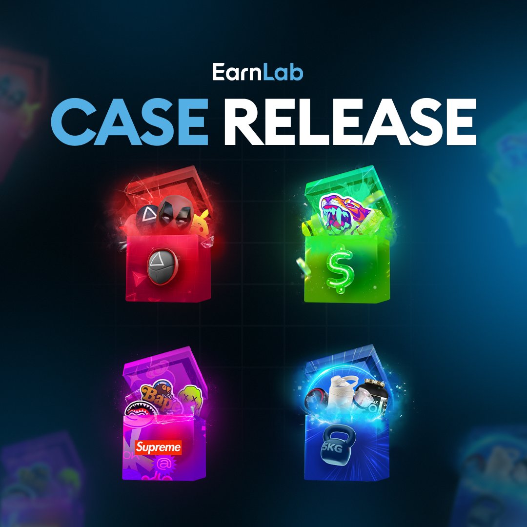 4 new cases have been added to EarnLab! 📦

To celebrate, one random person will win $25!

🔁 + Tag a friend to enter! (Multiple entries allowed)