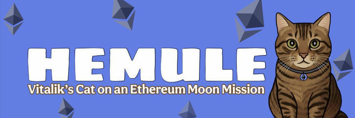 $HEMULE the cat from Vitalik Buterin just launched on $ETH

Trading at 200K mcap range, find your entry 😼

➢ LP locked
➢ Renounced
➢ 0/0 buy and sell tax

CA: 0x9A0d5b9e9a8c92E6A357ba59DE6E0b4DA1f029FE

X: x.com/hemuleerc
TG: t.me/hemulecat
Web: