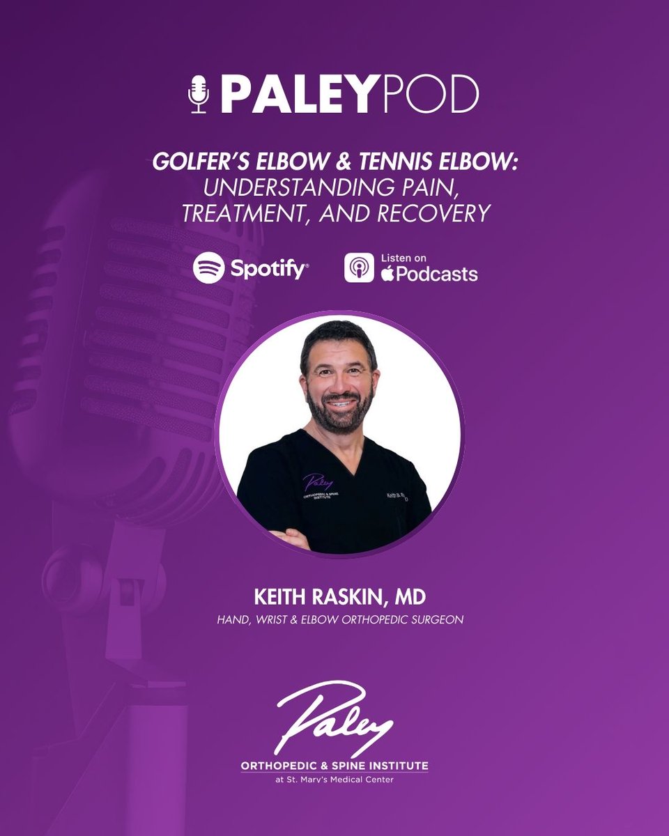 New episode of the Paley Pod is live!

Dr. Raskin dives into everything you need to know about Golfer’s Elbow &amp; Tennis Elbow, 2 of the most common causes of elbow pain in active adults.

Listen on Spotify: bit.ly/4oAROpn
Listen on Apple Podcasts: bit.ly/45WnDl6