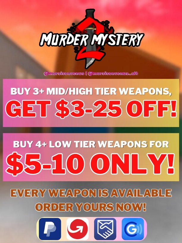 marsisonvenus's tweet image. Selling Royale High halos / sets , Adopt Me pets / toys / accessories , Grow a Garden Pets / Sheckles , & MM2 weapons ! 💗
For Gcash , PayPal , Remitly , MoneyGram !
♡︎ Accepting orders on other stuffs too!
🏷️ rh rhd adm gag mm2
#marsisonvenus_selling #robloxselling #roblox
