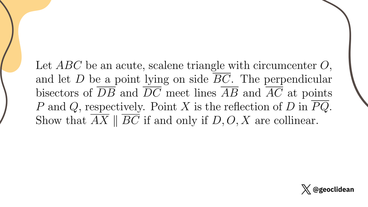 geoclidean's tweet photo. GGG4, P4: Collinear If and Only If Parallel
#Geometry #Parallel #GGG4 #SimilarTriangles https://t.co/FHP9tt2cUq