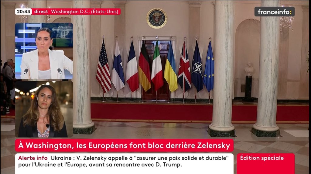 📺🔴 L’Édition spéciale de <a href="/franceinfo/">franceinfo</a> continue avec <a href="/jeannebarontv/">Jeanne Baron</a> jusqu’à 00h 

➡️ Le point avec les Correspondants et &amp; les Envoyés spéciaux à travers le monde <a href="/FranckGenauzeau/">Franck Genauzeau</a> <a href="/MaelysSeptembre/">Maëlys Septembre</a> <a href="/Alexandra_layy/">Alexandra Lay</a> <a href="/AnaisHanquet/">Anaïs Hanquet</a> et les experts en plateau <a href="/AlbanMikoczy/">Alban Mikoczy</a>