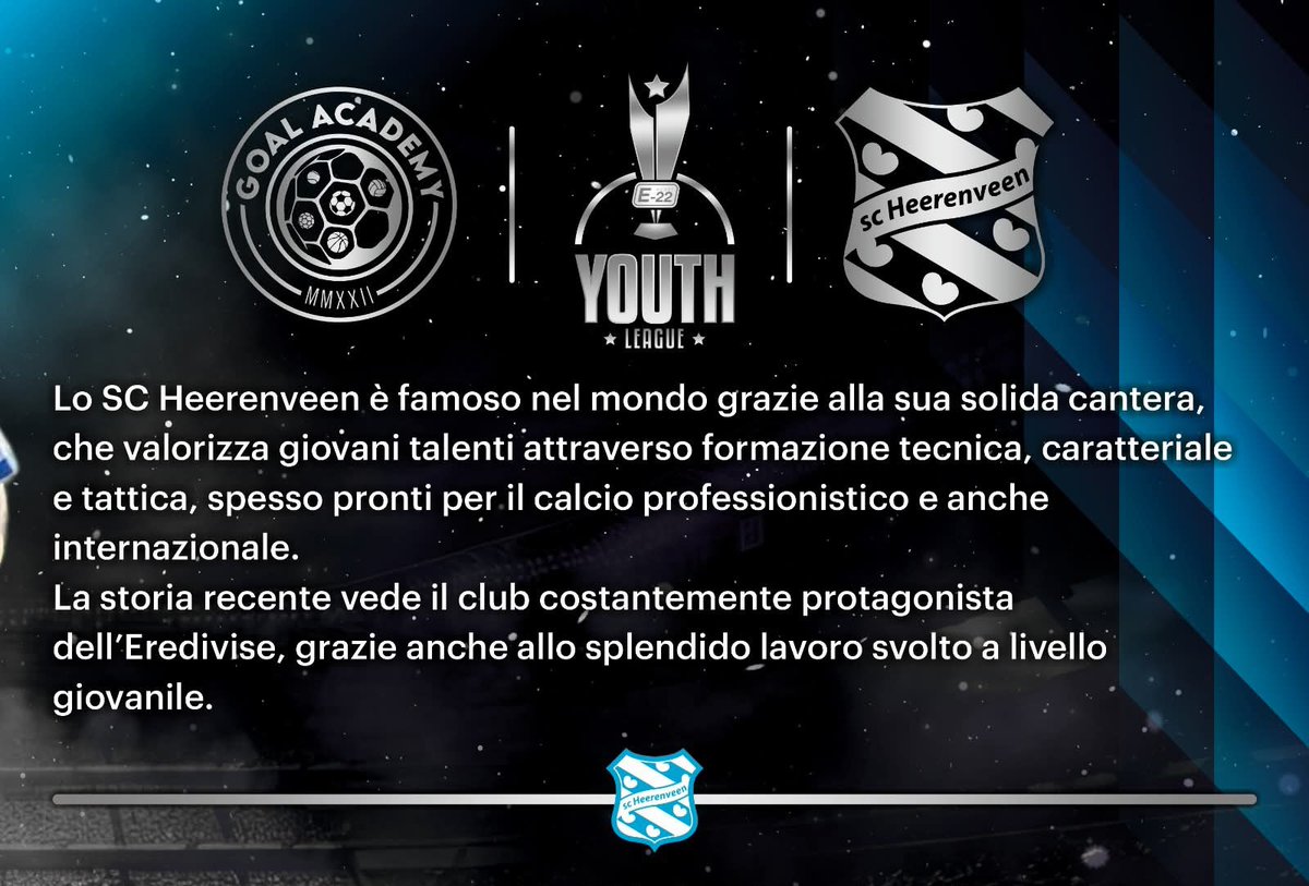 Deelname van SC Heerenveen O12 aan het Internationaal toernooi in Bari, 17-19 oktober 2025, bewerkstelligd. Met oa de top van Italië en Spanje een mooie ervaring voor spelers en staf. #MeforyoSportsmanagement