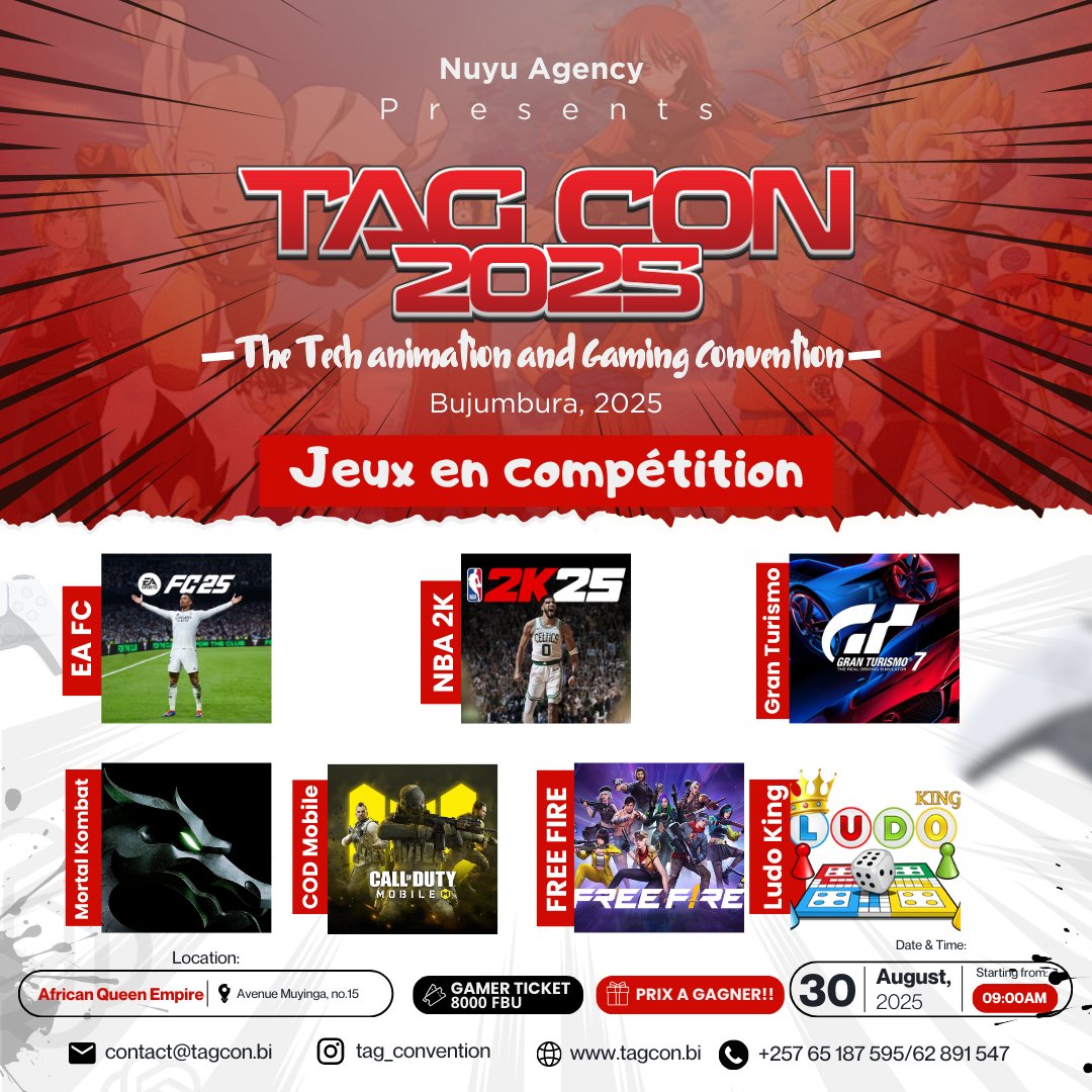 🥳🎮 Gamers! Il y aura divers jeux à profiter dans la TAG GAMING Challenge! Des prix à gagner pour CHAQUE jeu!

#TAGCON2025