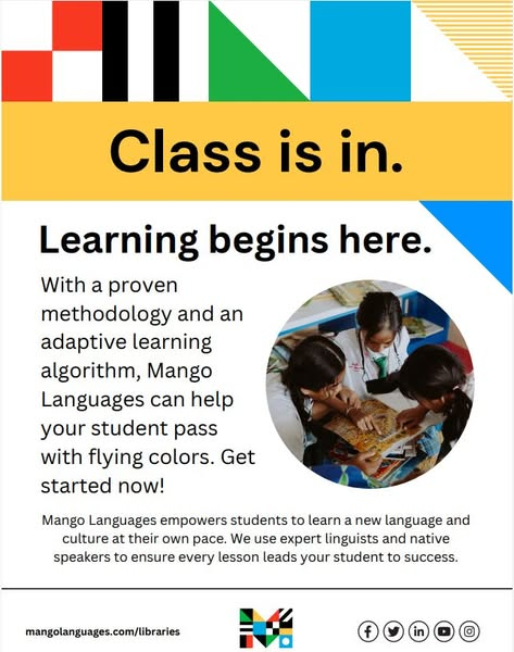 CIEatUMES's tweet photo. Want to expand your horizons? There's no better time to start learning a new language through the Mango Languages App! It’s FREE for all UMES students!
Start today and unlock your global potential!!
#UMES #LanguageLearning #MangoLanguages #FreeForStudents #LearnWithMango https://t.co/9UQ5CTkJoy