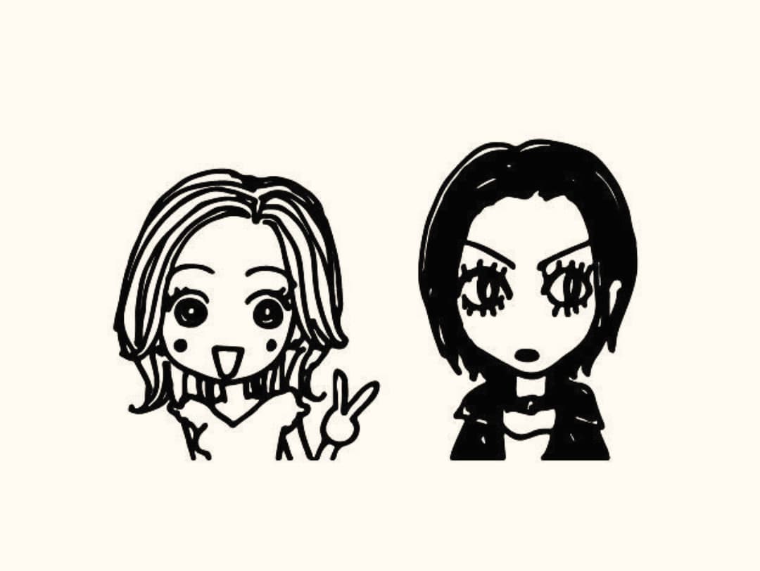 Me and my girlfriend in Nana universe (⁠´⁠ε⁠｀⁠ ⁠)
#NANA #fanart #anime #Hachikō #me #myfriend #sketchbook #украрт #artcreation #silly #art
