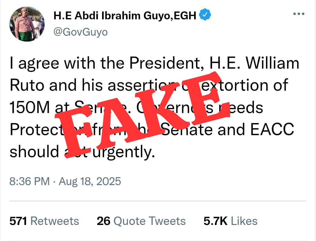 GovGuyo's tweet photo. This is to clarify that the screenshot circulating online is FAKE and not from me. Kindly disregard it. https://t.co/otlwjTnwUw