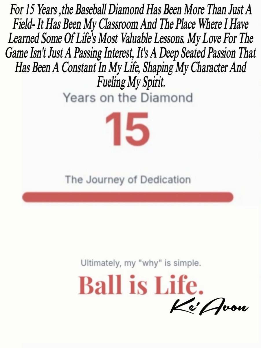 My Why
Legacy ⚾️💪