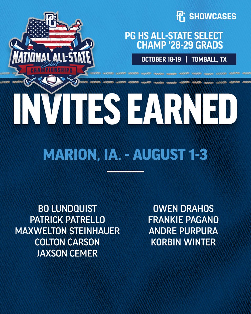 These players have earned their invite to the National All-State Select Championships! 🔥#InvitesEarned