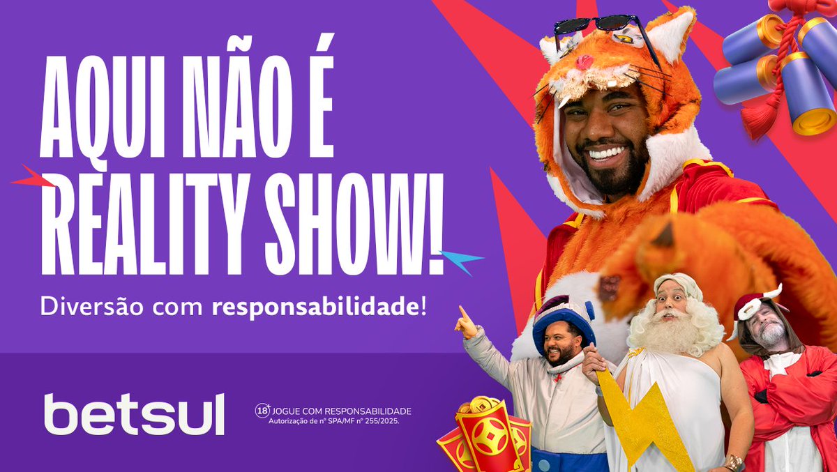 betsuloficial's tweet image. Na nova campanha da Betsul, Davi Brito vira tigrinho e influencers são transformados em personagens de jogos de cassino online.

betsul.bet.br/blog/instituci…

#betsul #tigrinho #davibrito #apostasesportivas