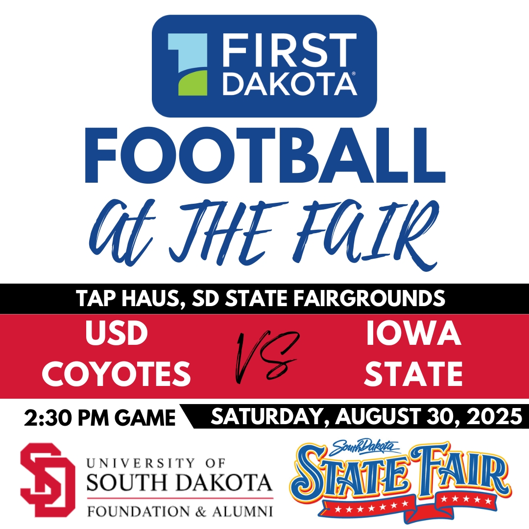 Ready to kick off football season? We are! Catch the Yotes in action at Football at the Fair on Saturday, Aug. 30! Join fellow fans at the Tap Haus starting at 2:30 p.m. as USD takes on Iowa State. 🏈
Details ➡️ usdalumni.com/events/usd-vs.…