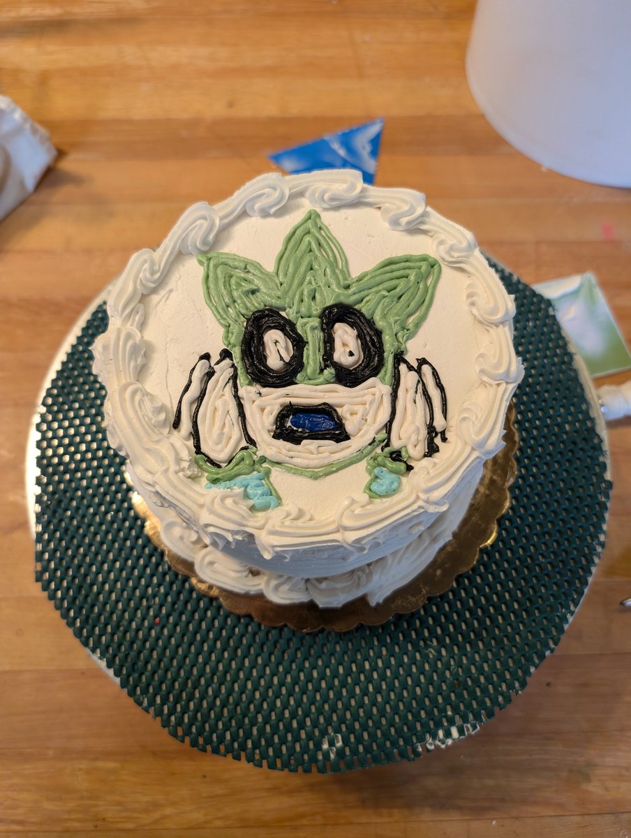 I trapped him in a cake