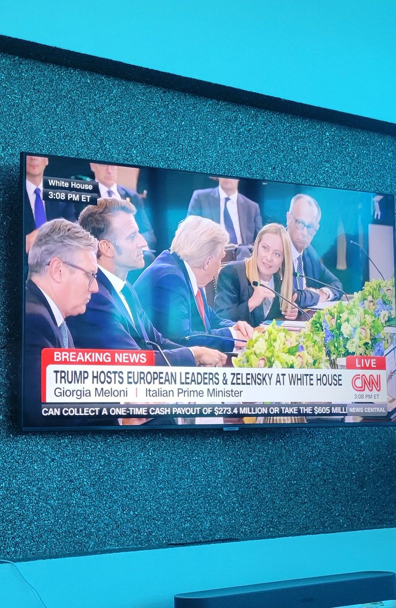 One of these things is not like the others. Giorgia Meloni killing it.