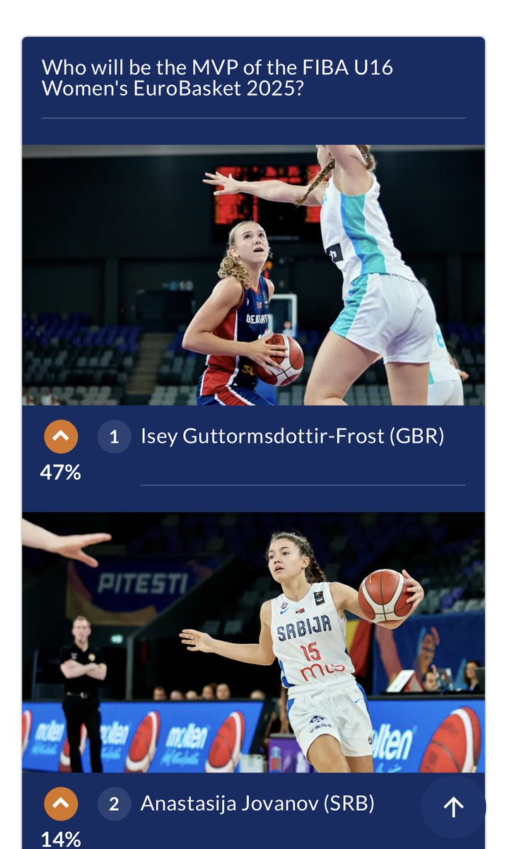 Who will be the MVP of the FIBA U16 Women's EuroBasket 2025? 

Vote here ⬇️
fiba.basketball/en/events/fiba…