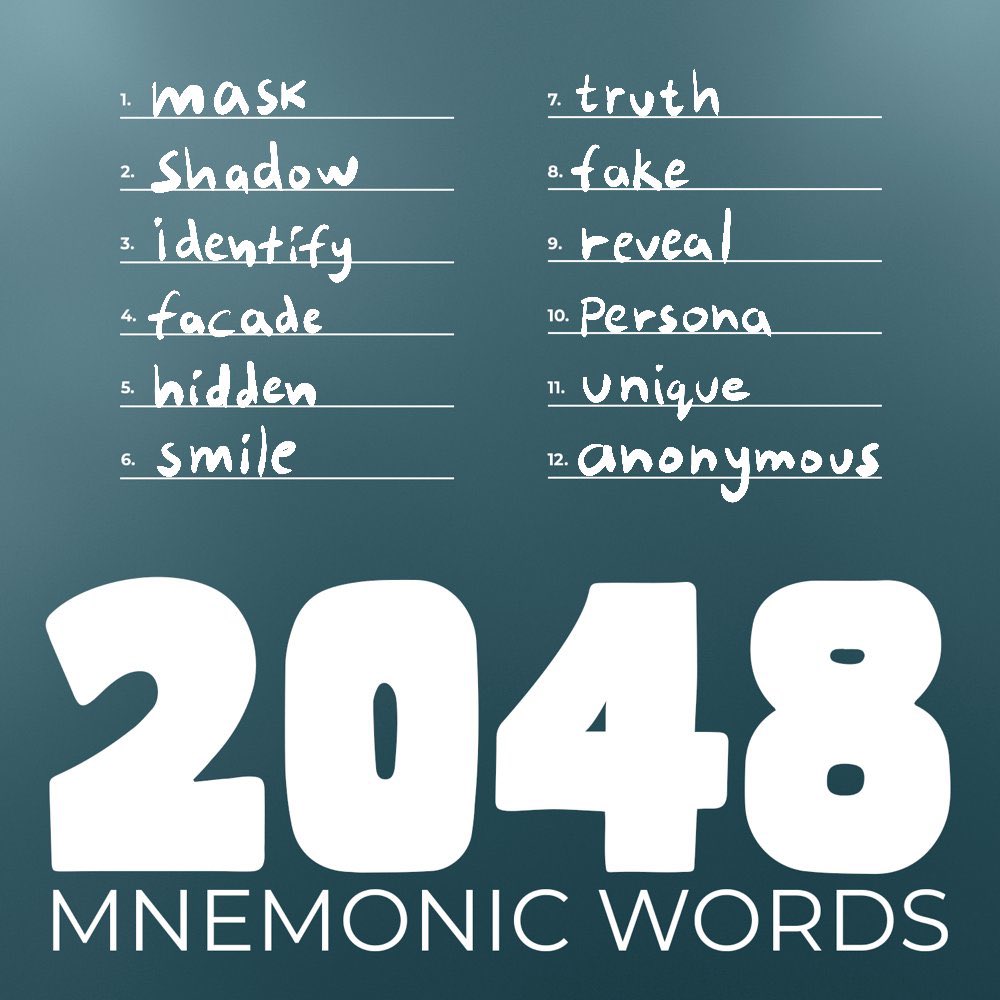 Why 2,048 GRINNZ? There are 2,048 seed phrase words in crypto [BIP39] and  each GRINNZ NFT has a unique hand-drawn, animated line-art inspired by one  of those words. Seed phrases unlock wallets.