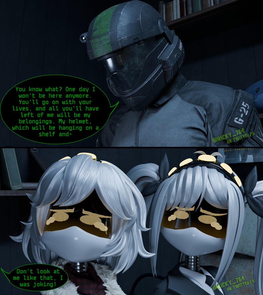 Ricky_764's tweet photo. "Comments that hurt, but are true."
Official Mini-comic of Project: Lights Out 💡

#MurderDrones #mdtwt #ProjectLightsOut #SerialDesignationV #SerialDesignationJ #SDV #SDJ https://t.co/LS9ks3mxKM