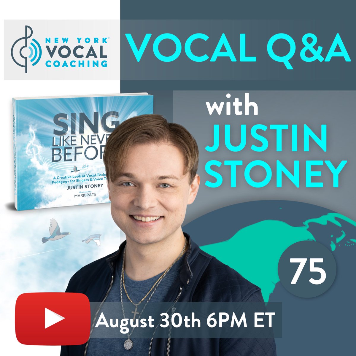 NYVocalCoaching's tweet image. Justin Stoney is back for another Vocal Q&amp;amp;A on Saturday, August 30th at 6pm ET and looks forward to answering all of your singing questions!🎤

Join us here: youtube.com/live/Ilbfg2vhe…

#vocalcoach #voicelessons #singinglessons #newyorkvocalcoaching