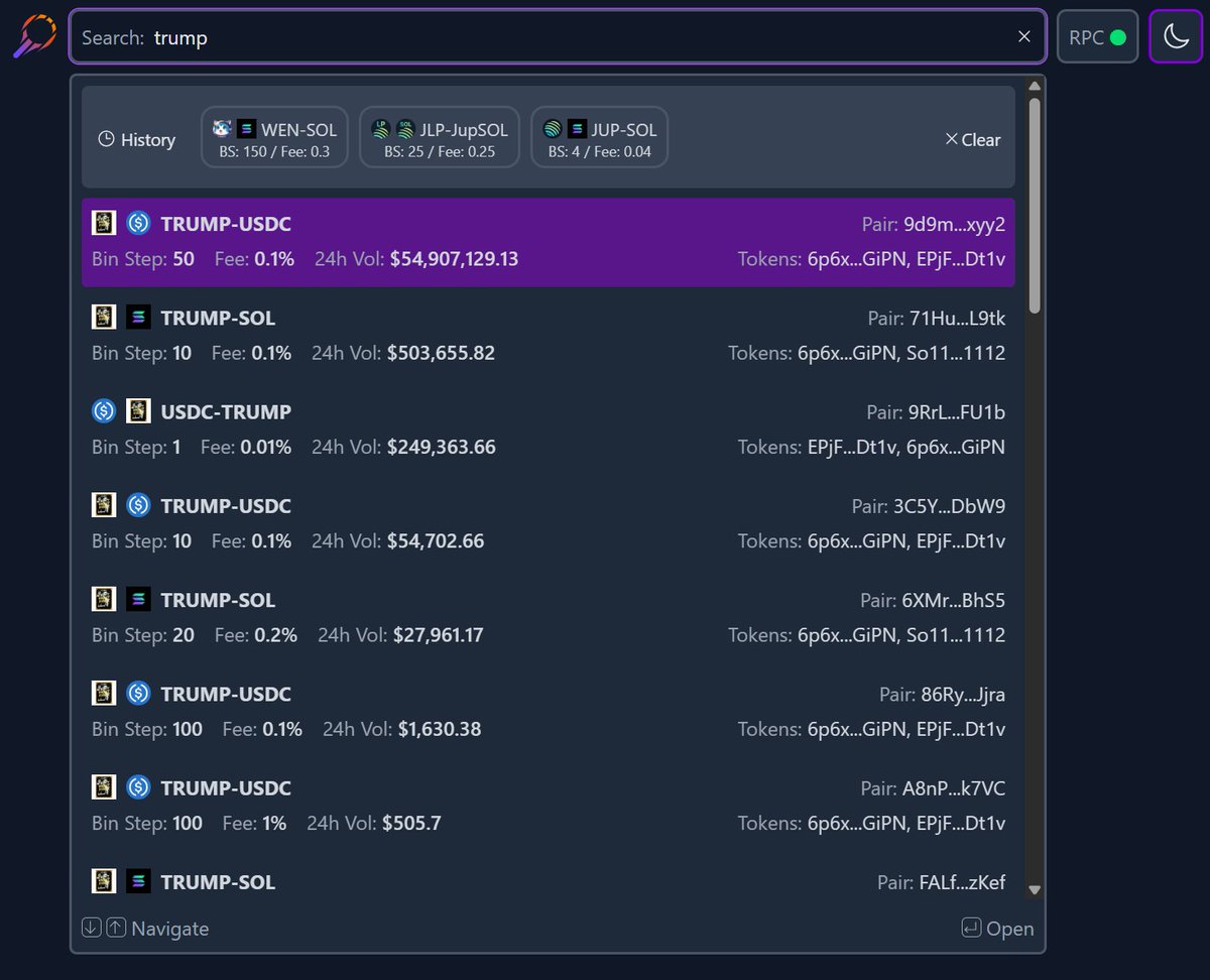 Meteora DLMM Inspector tweet media