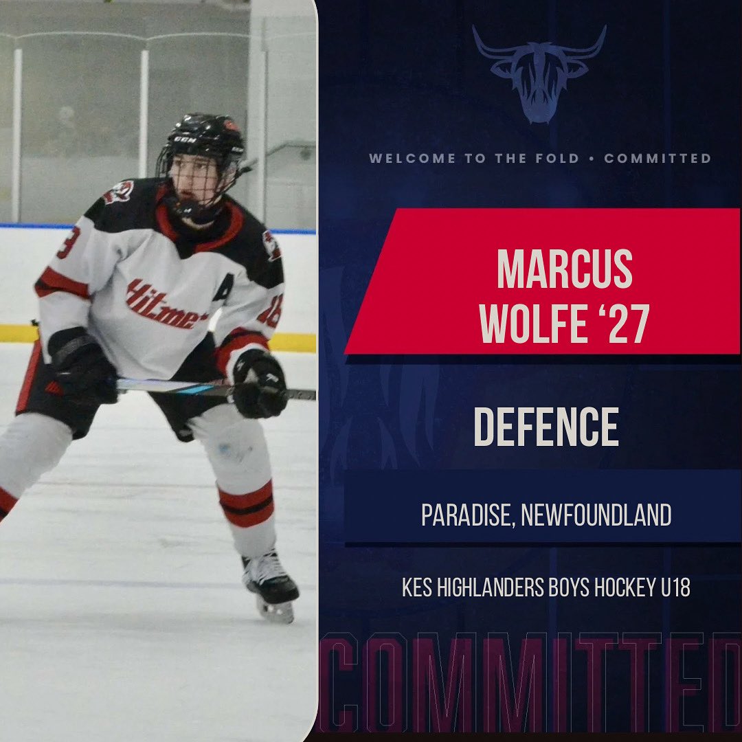 ‼️ NEW PLAYER ANNOUNCEMENT

Head Coach Zack MacQueen and the Highlanders are happy to announce the signing of defenceman Marcus Wolfe ’27 who joins the program from the Eastern Hitmen U16 AAA program, last season. 

We are very excited to welcome Marcus to the Highlanders family!