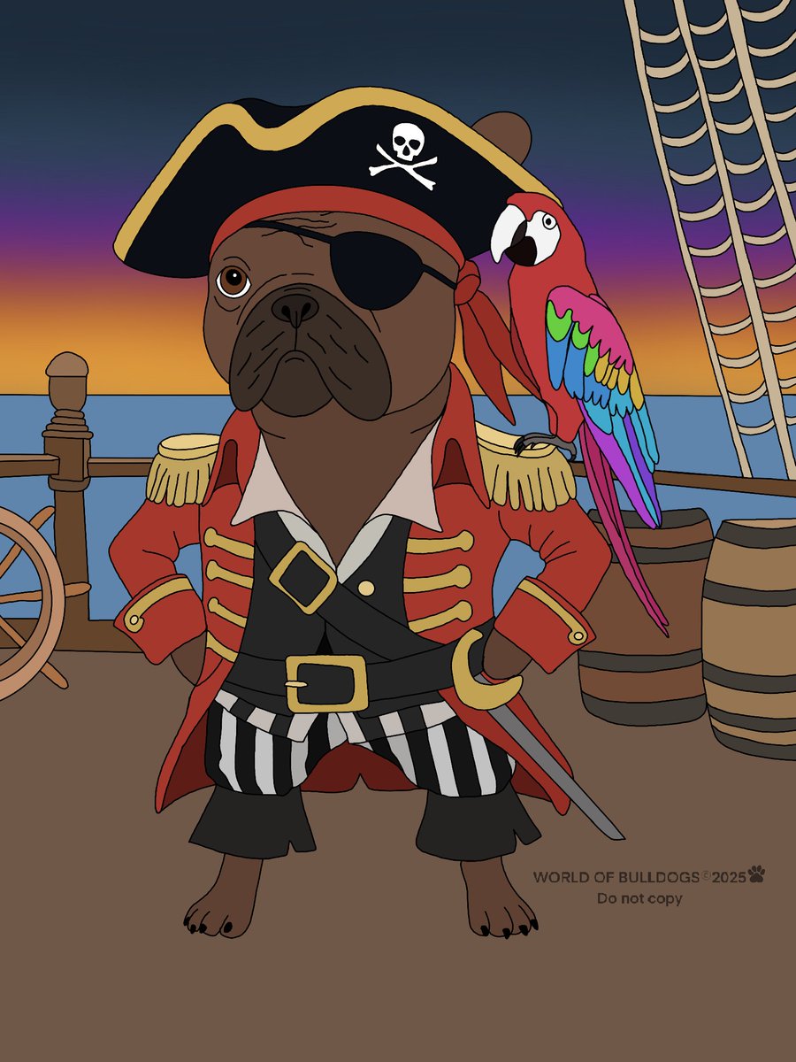 BulldogWorldNFT's tweet photo. πΎ Pirate Bulldog with an eye patch β ready for high-seas adventures in every pixel! π΄ββ οΈπΆβ#PirateBulldog #PirateNFT #NFTArt #BulldogNFT #DigitalCollectibles #CryptoArt #PetNFT #NFTCommunity #AdventureNFT #BulldogAdventures #NFTCollectors #DigitalArt #TreasureHuntNFT #EpicNFT https://t.co/Bn2iBLmGMI