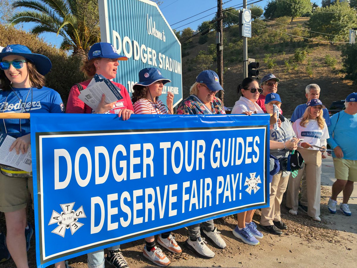 The Los Angeles Dodgers are one of the highest revenue generating teams in Major League Baseball. There is no excuse for tour guides to struggle while the team thrives.

This past Friday, tour guides at Dodger Stadium, proud members of IATSE Local B-192, distributed informational