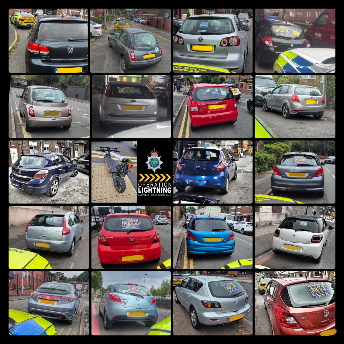 We deployed to <a href="/Policingstoke/">Stoke-on-Trent Police</a> today and #seized a staggering 2️⃣3️⃣ vehicles for a mixture of #nolicence &amp; #noinsurance.

We do this because it's what matters to the public. Everybody has to pay insurance. Everybody needs a licence. 🫡

#OpLightning #Team4RCT 
(Here's a Snapshot)
