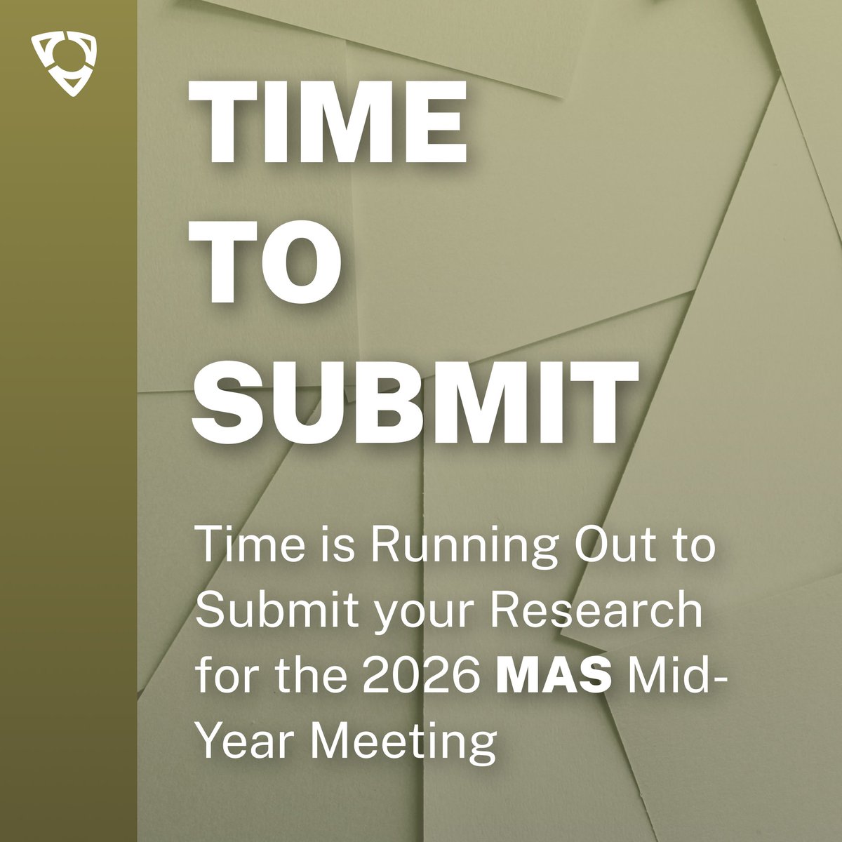📢 DEADLINE EXTENDED FOR SUBMISSIONS! There is still time for you to submit your work to the 2026 MAS Midyear Meeting! Be a part of the meeting this January 8-10, 2026, in Nashville, TN. 

🗓️ Deadline Sunday, 8/24/25, at 11:59 pm EDT.

🔗 bit.ly/3HhXTX2 

#AAAHQ