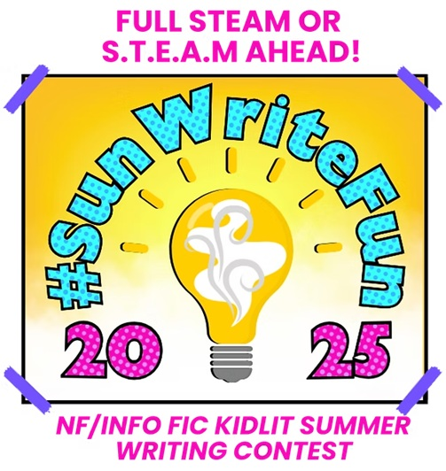 LisaGerin1's tweet photo. Just entered the #sunwritefun contest! Tagging creators #karengreenwald, @Yangmommy and @SWildmanSF. This is my first time entering! Tagging other #kidlit authors @Drenderturmaud @feliz_reading @ashayhen @ShSinnett @katie_mcenaney @AnneLeBlanc2 @ReaderToReader https://t.co/NvBORxOSQf
