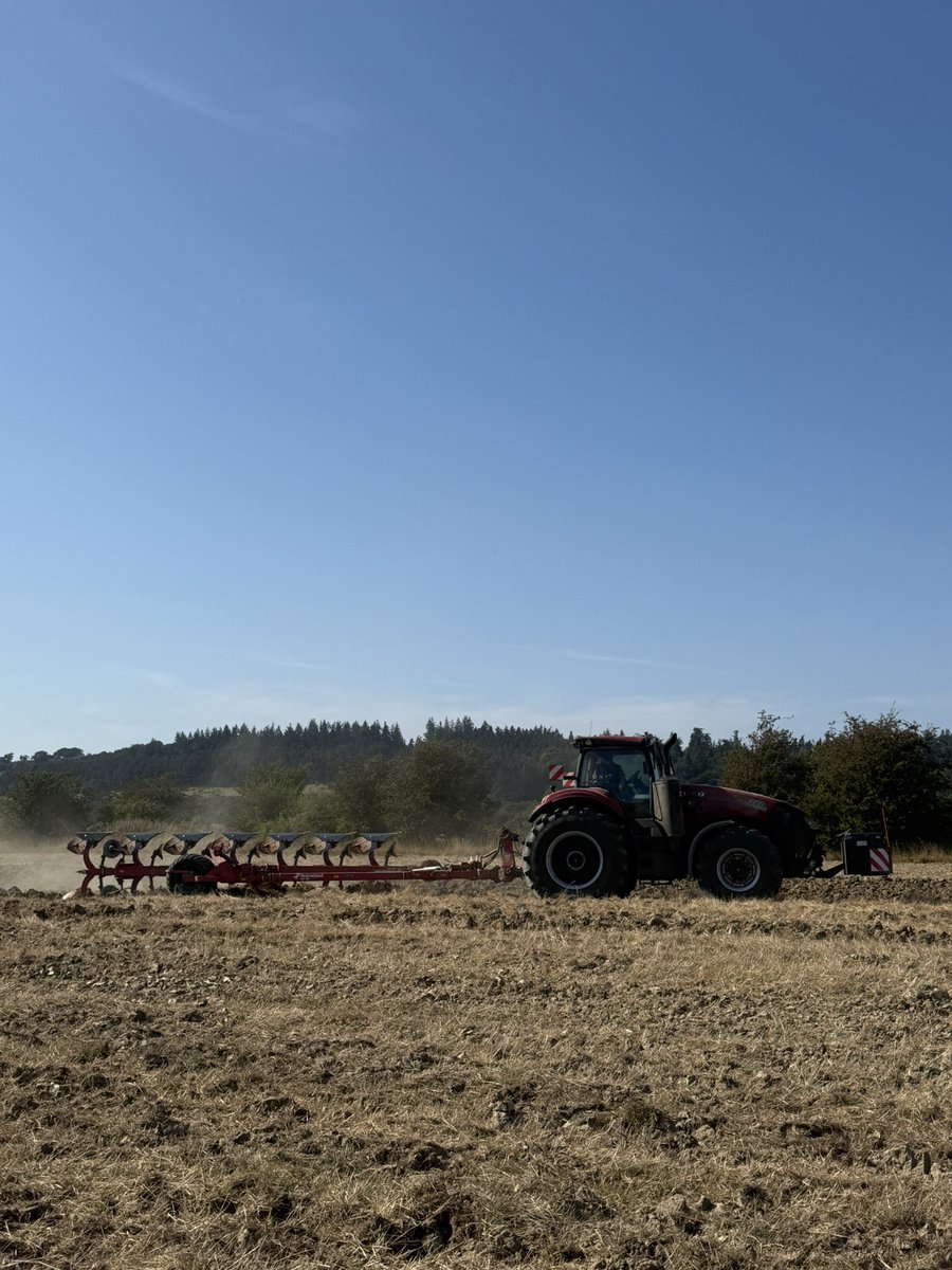 WombwellFarms's tweet photo. Busy days farming today @dupplinestate getting harvest in a corner now whilst being busy away preparing land for harvest 2026. Perthshire providing another cracking day and even better sunset #flatoutfarming #harvest25 https://t.co/ep6WfSEZHc