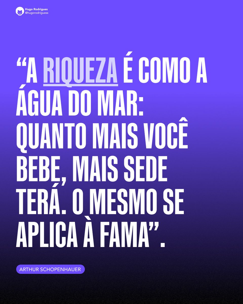 E aí, concorda com o Schopenhauer ou não?
